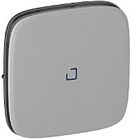 Лицевая панель Legrand Valena Allure для 1-кл. выключателя с подсветкой алюминий картинка